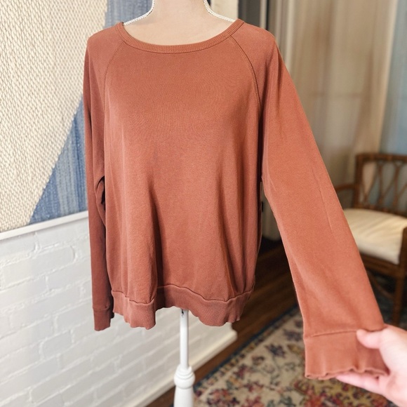 Universal Thread 100% Cotton Brown Soft Crewneck Sweater - Picture 1 of 9